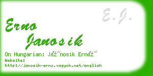 erno janosik business card